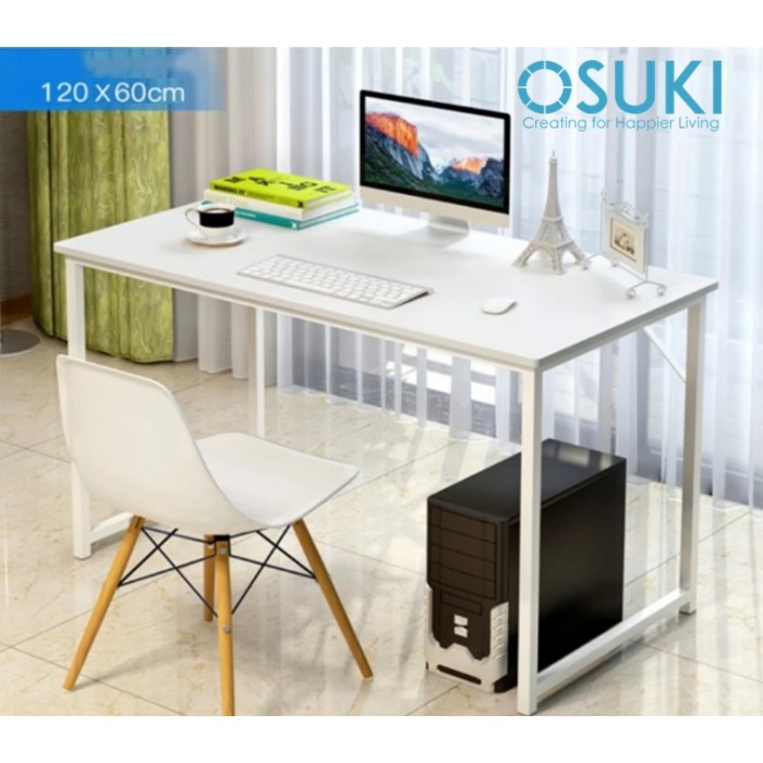 Osuki An High Quality Modern Office Table 120 X 60cm White