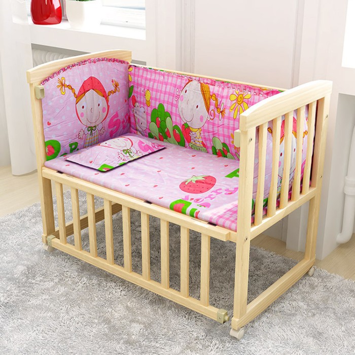 osuki japan quality cradle baby cot wooden rocking