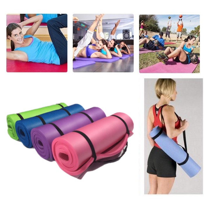 WOHAO Extra Thick 8mm Yoga Mat, 72"x28" Non Slip Exercise Mat, Reversible 2-Sided Dual Color Premium POE Material, With Carrying Strap For Yoga - View #2
