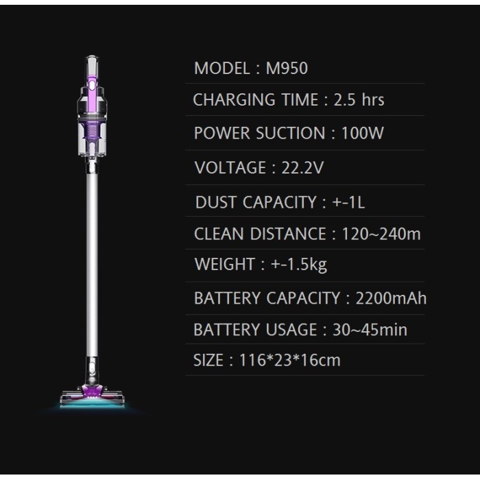 osuki wireless cordless power suction vacuum