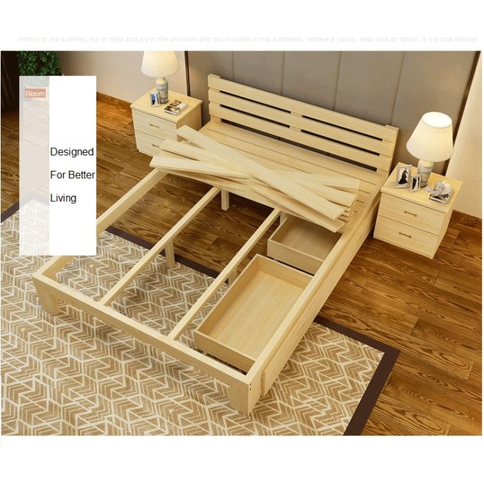 Osuki Pine Wood Single Size Bed Frame 190 X 90cm