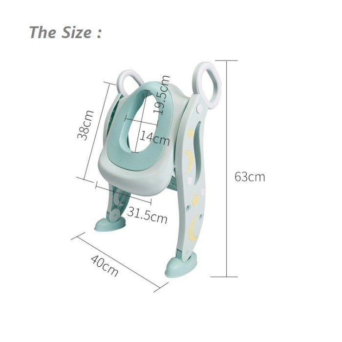OSUKI foldable baby toilet seat with ladder