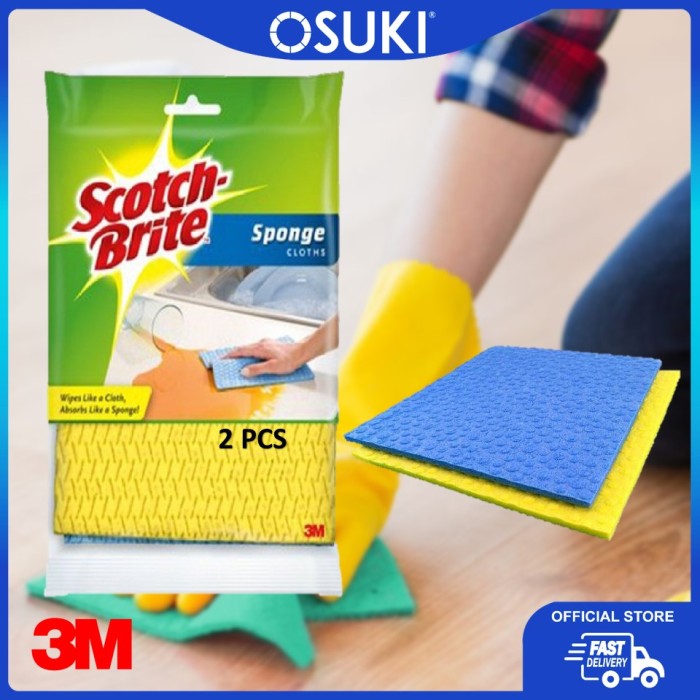 3M Scotch Brite Sponge Cloth (2 Pcs/Pack)