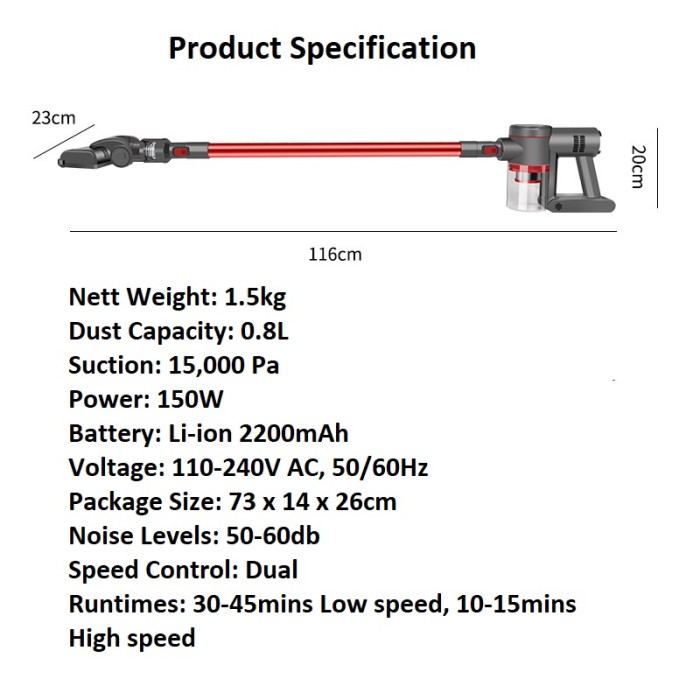 OSUKI Cordless Wireless Vacuum Cleaner S7 (7 in 1)