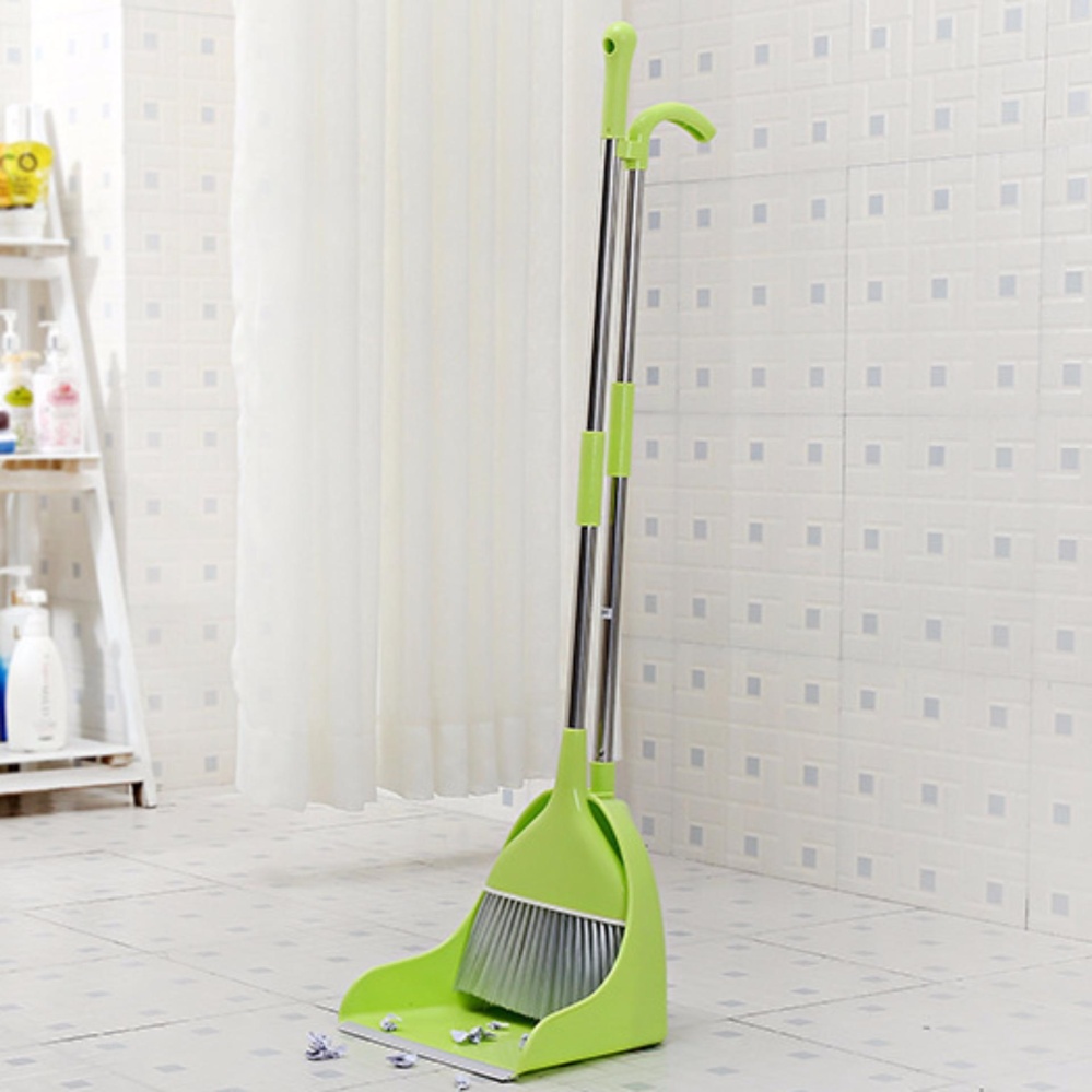 OSUKI Japan Quality 2 in 1 Attractive Broom and Dustpan (Green)