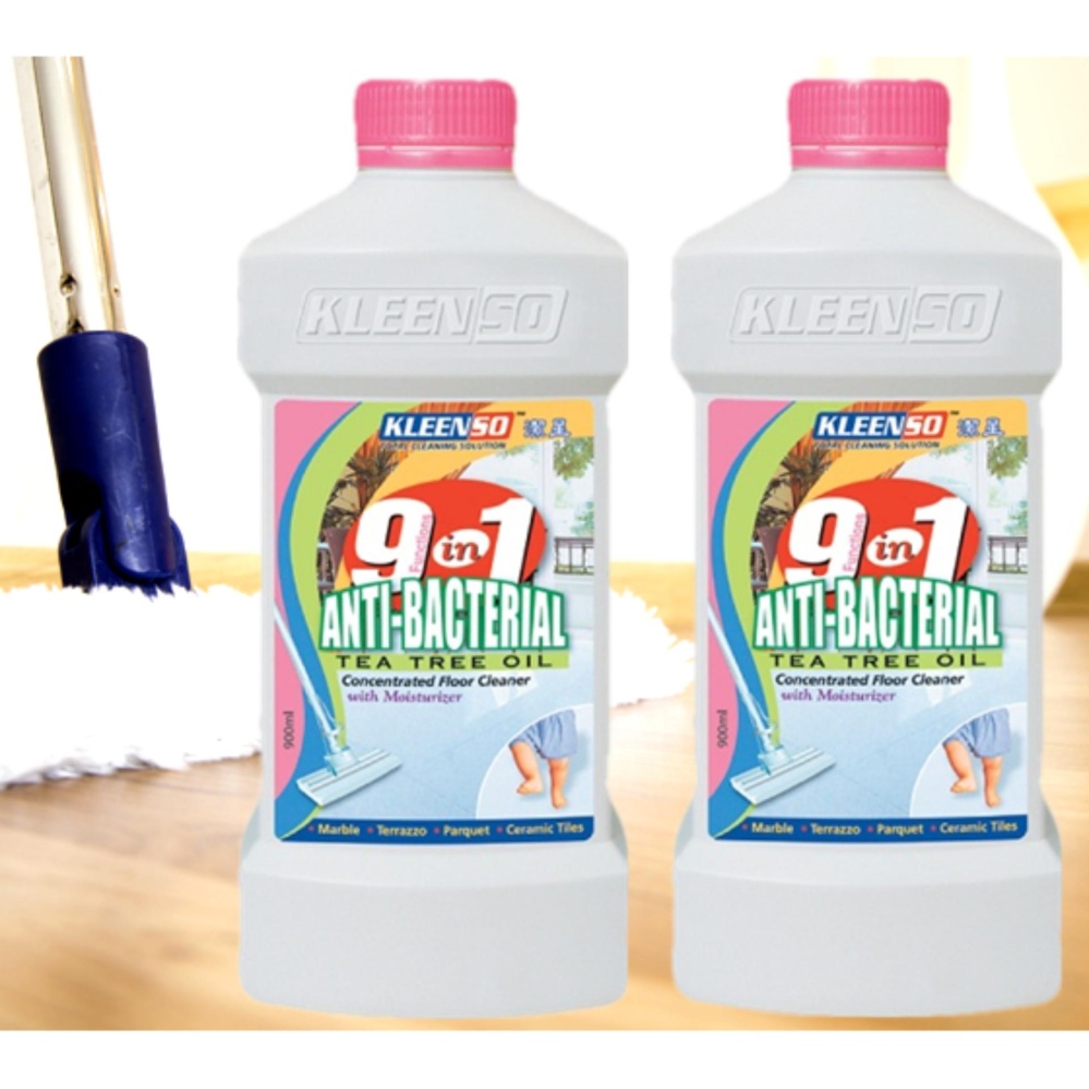 2 X Kleenso 9 In 1 Anti Bacterial Tea Tree Oil Floor Cleaner 900g Pink